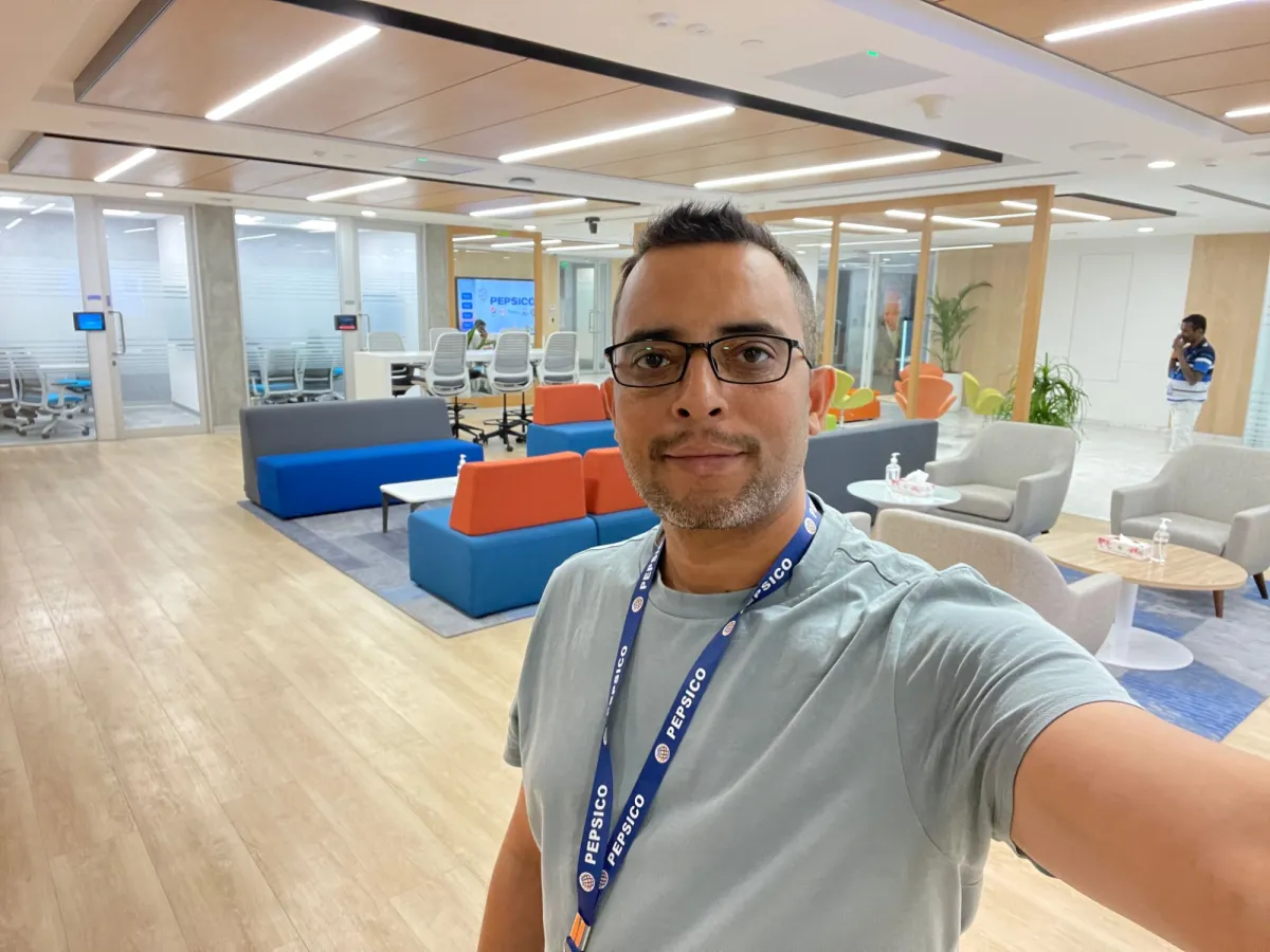 In the PepsiCo office lounge